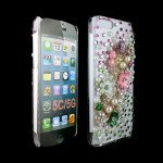 Wholesale iPhone 5C 3D Clear Crystal Flower Diamond Case (Pink)